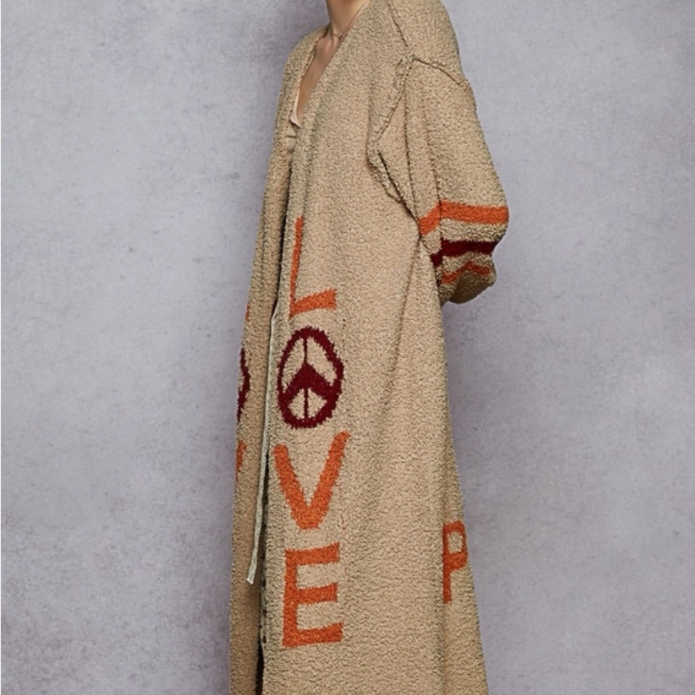 POL Beige and Orange Love Cardigan - Picture 2 of 3